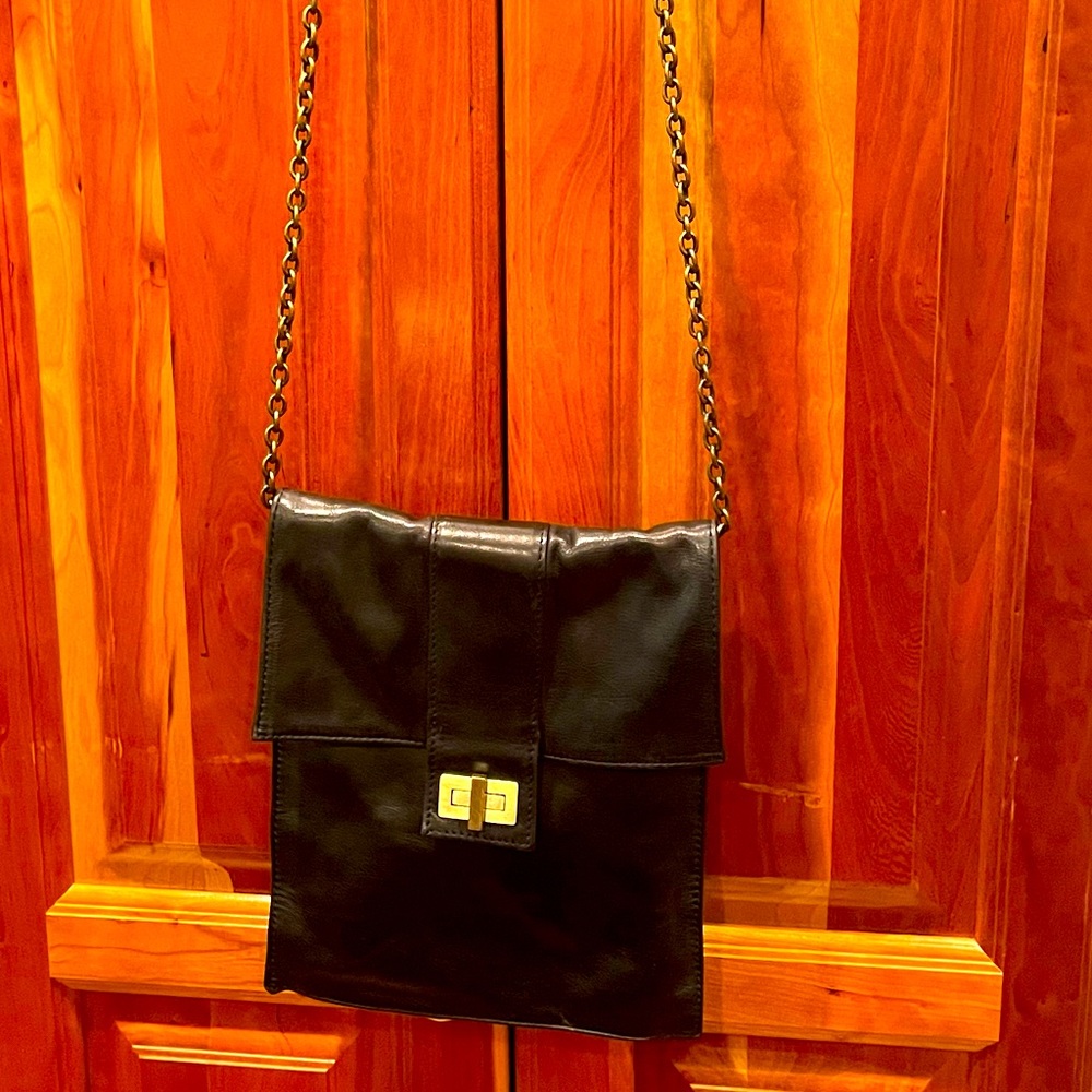 Sabina New York Black Leather Crossbody bag